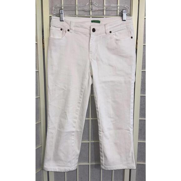 Lilly Pulitzer Palm Beach Fit Minimalist White Capri Pants Preppy Resort Wear 0 - Picture 1 of 13